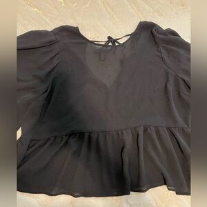 Express Black Long Sleeve Top Size XL